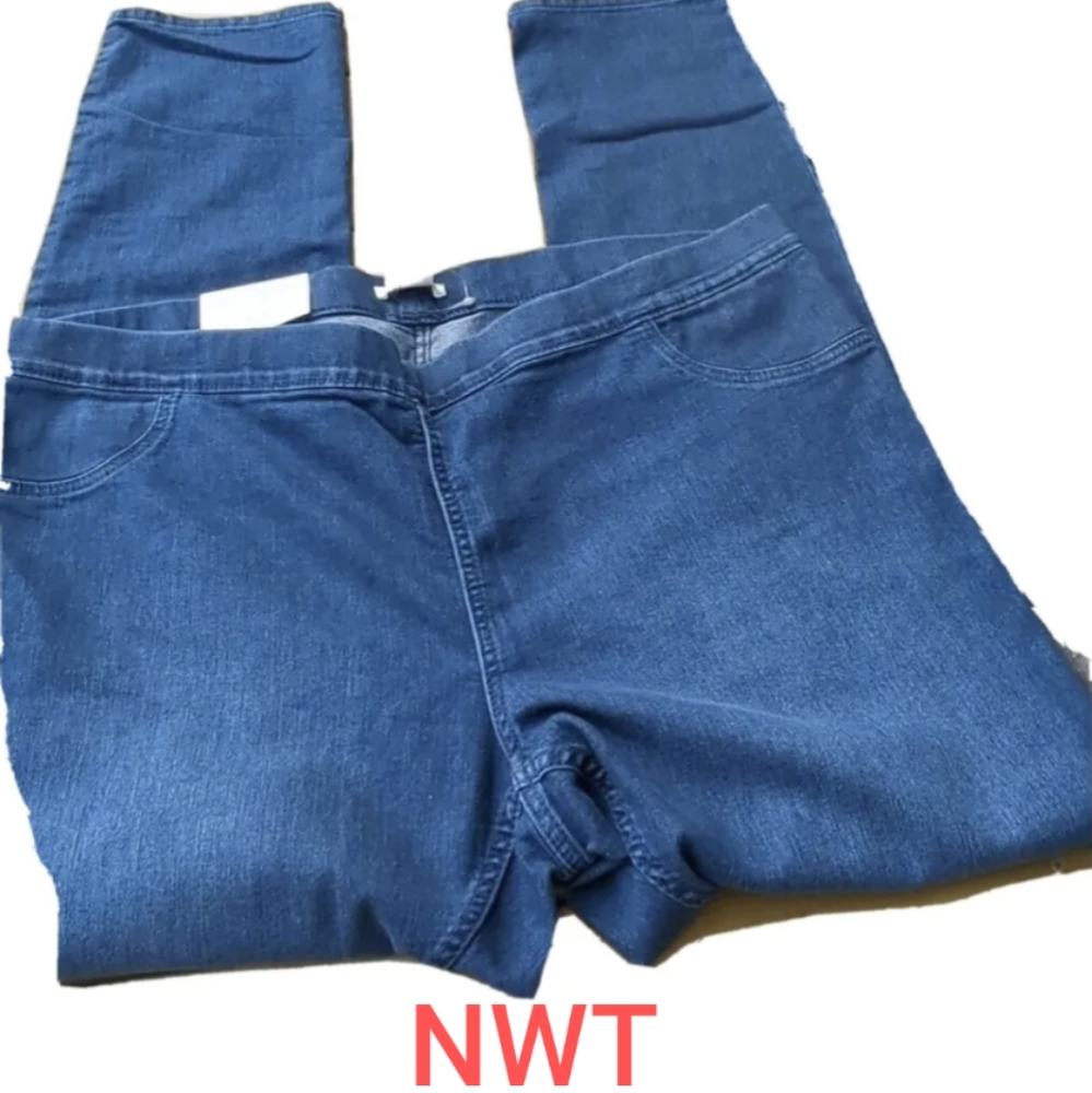 💙💙H & M Blue Denim Jeans Skinny Super Stretch Plus Size 20 NWT